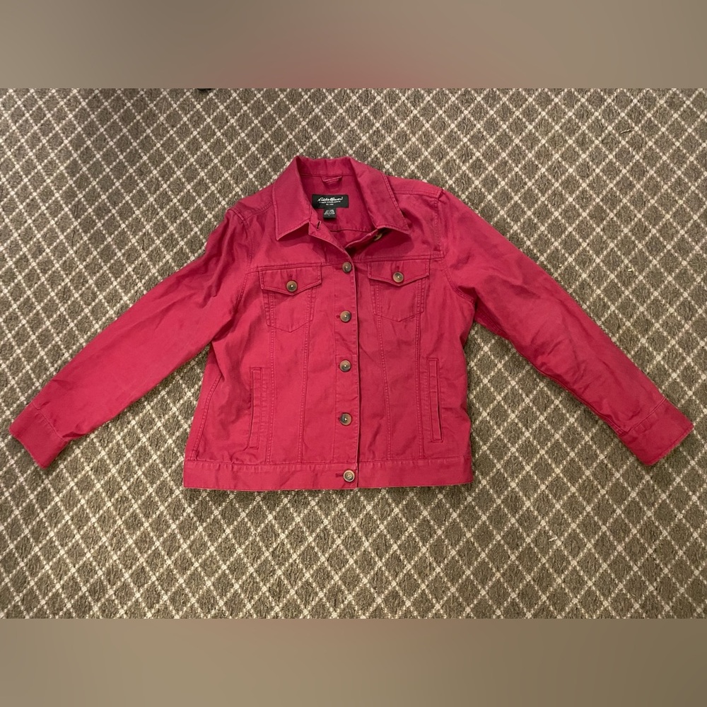 Eddie Bauer Women's Vibrant Red Jean Jacket